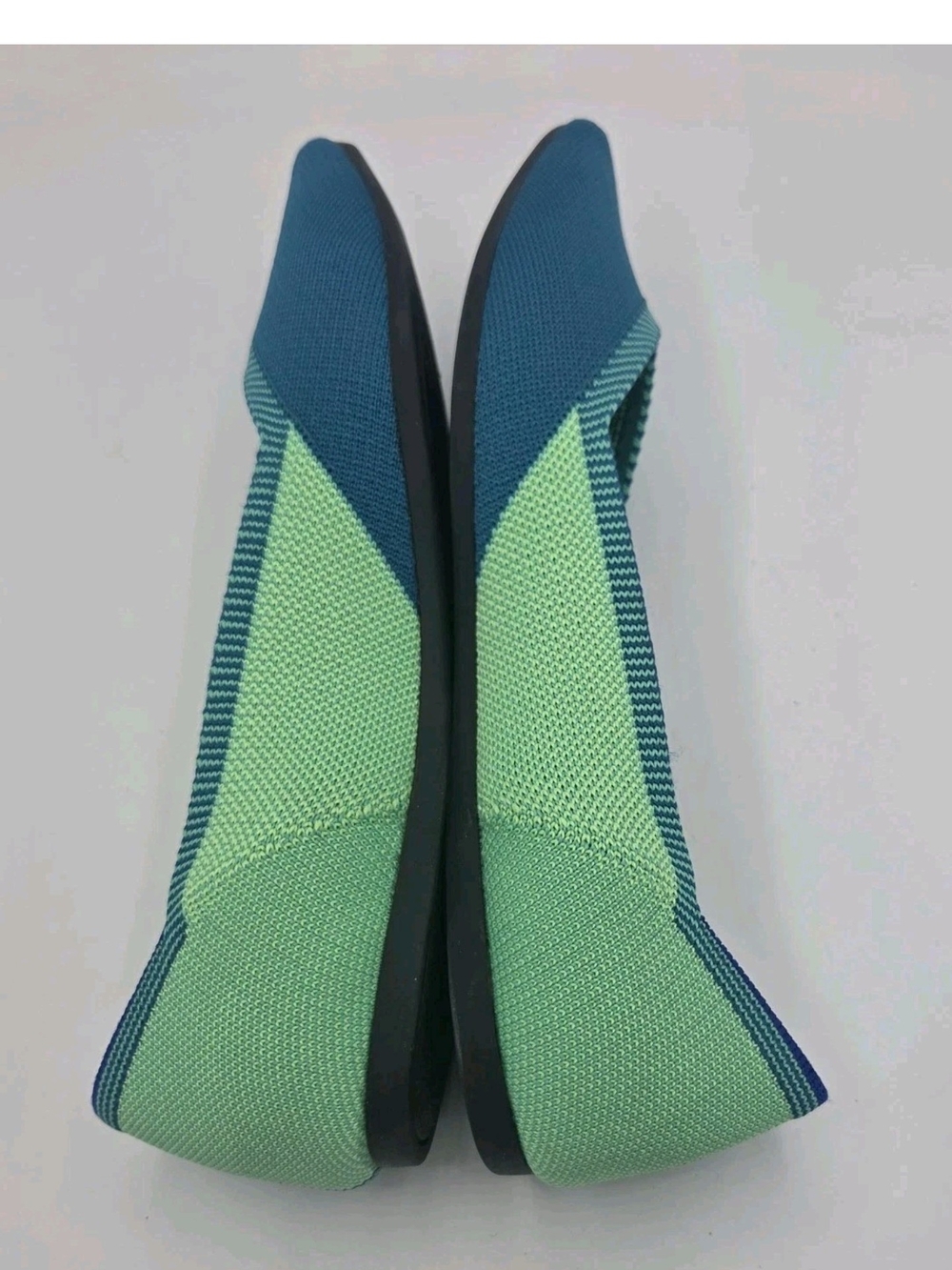 Rothy’s The Point Calypso Blue Jade Knit Flats Size 8.5 Retired Limited Edition - Picture 6 of 14